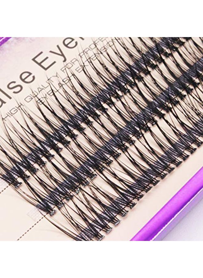 120Pcs 0.10Mm Thickness Handmade Fish Tail False Lahses Thick Natural Long Black Individual False Eyelashes Fake Eye Lashes Extensions Makeup Tool (12Mm)