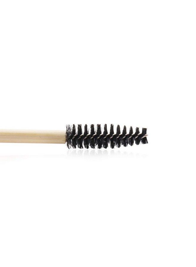 100 Pack Bamboo Handle Mascara Wands Disposable Eyelash Brushes Ecofriendly Lash Extension Tool Black