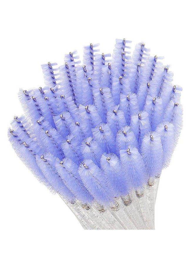 300Pcs Disposable Mascara Wands Spoolie Brush Crystal Eyebrow Brushes Eyelash Extension Applicator Makeup Kits.Myaokueup (Whitelight Purple)