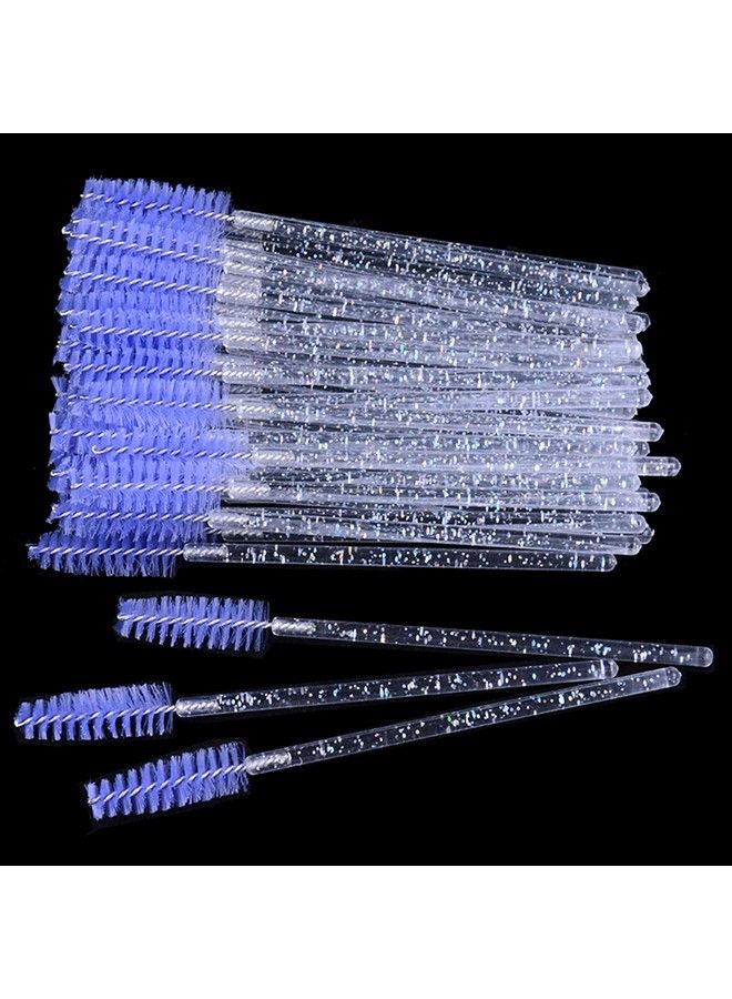 300Pcs Disposable Mascara Wands Spoolie Brush Crystal Eyebrow Brushes Eyelash Extension Applicator Makeup Kits.Myaokueup (Whitelight Purple)