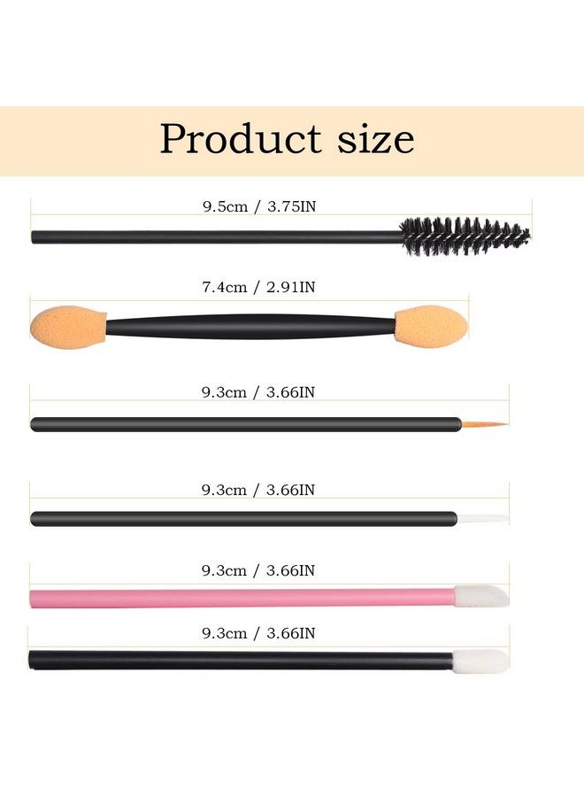 300Pcs Disposable Makeup Tool Kitbrow Brush/Mascara Brush/Lip Applicators/Eyeshadow Applicators/Eyeliner Brushjassins Makeup Disposable Accessories With Organizer Box