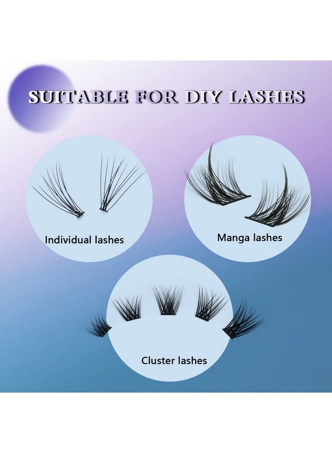 Lash Bond And Seal For Lash Clusters Strong Hold Eyelash Bond And Seal Lash Glue Long Lasting 48H Lash Cluster Glue For Diy Lash Extension Individual Lashes 2In1(5Ml Black Glue+5Ml Clear Seal)