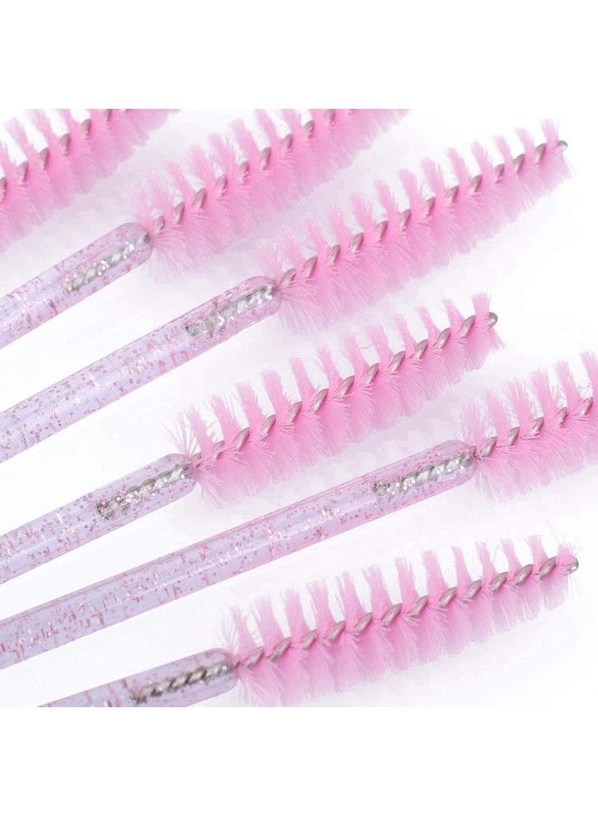 200 Disposable Eyelash Brush Mascara Wands Spoolies For Eye Lashes Extension Eyebrow Purple Pink Tbestmax