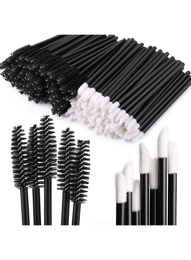 200 Disposable Mascara Wand Spoolies And Lip Brushes Lipstick Lipgloss Applicator For Eyebrow Eyelash Extension Makeup Kits