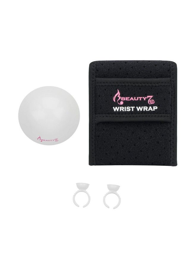 Large Volume Eyelash Extension Hemisphere Dome Holder Stand Base With Upgraded Hand Wrist Tool Strip Wrap Pallet Glue Ring Kit For False Lashes Eye Lash