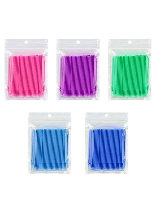 500 Pcs Disposable Microbrush Applicators Microfiber Wands For Eyelashes Extensions And Makeup Application (Head Diameter: 1.5/ 2.0/ 2.5 Mm)