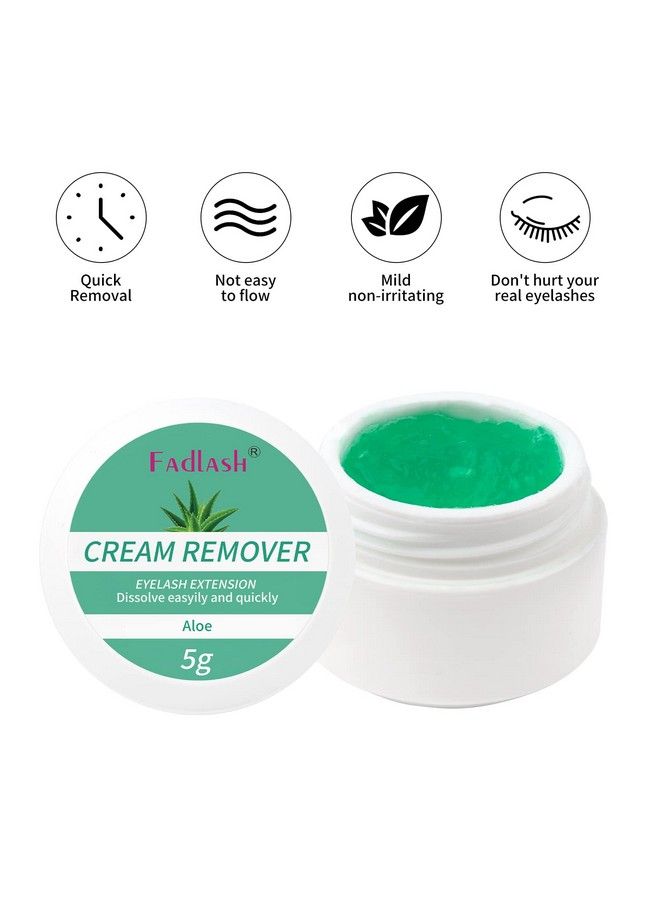 Lash Remover For Professional Eyelash Extensions Dissolves Powerful Cream Lash Remover Low Irritation Lash Extension Remover Eyelash Glue Remover For Salon 5G (Aloe)