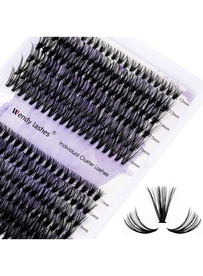 Individual Cluster Lashes 30D/40D Mixed Natural Eyelash Clusters C/D Curl 0.07Mm Matte Black Soft 1216Mm Mink Diy Individual Eyelashes Cluster Lashes Extension By Wendy Lashes (30/40Dd1216Mm Mixed)