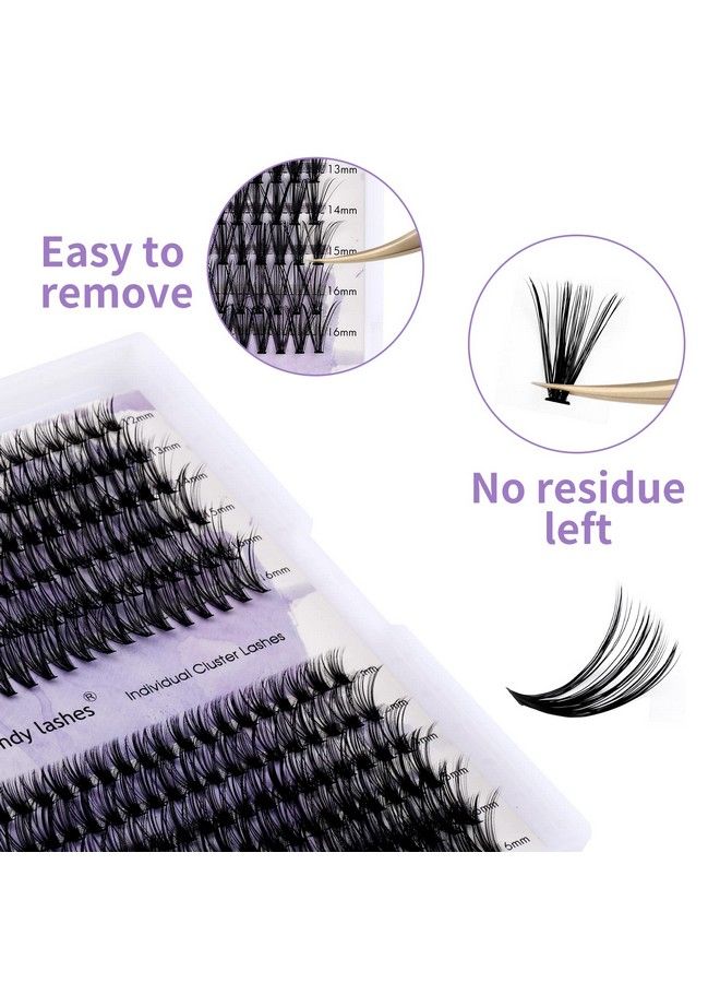 Individual Cluster Lashes 30D/40D Mixed Natural Eyelash Clusters C/D Curl 0.07Mm Matte Black Soft 1216Mm Mink Diy Individual Eyelashes Cluster Lashes Extension By Wendy Lashes (30/40Dd1216Mm Mixed)