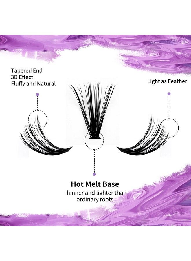 Individual Cluster Lashes 30D/40D Mixed Natural Eyelash Clusters C/D Curl 0.07Mm Matte Black Soft 1216Mm Mink Diy Individual Eyelashes Cluster Lashes Extension By Wendy Lashes (30/40Dd1216Mm Mixed)