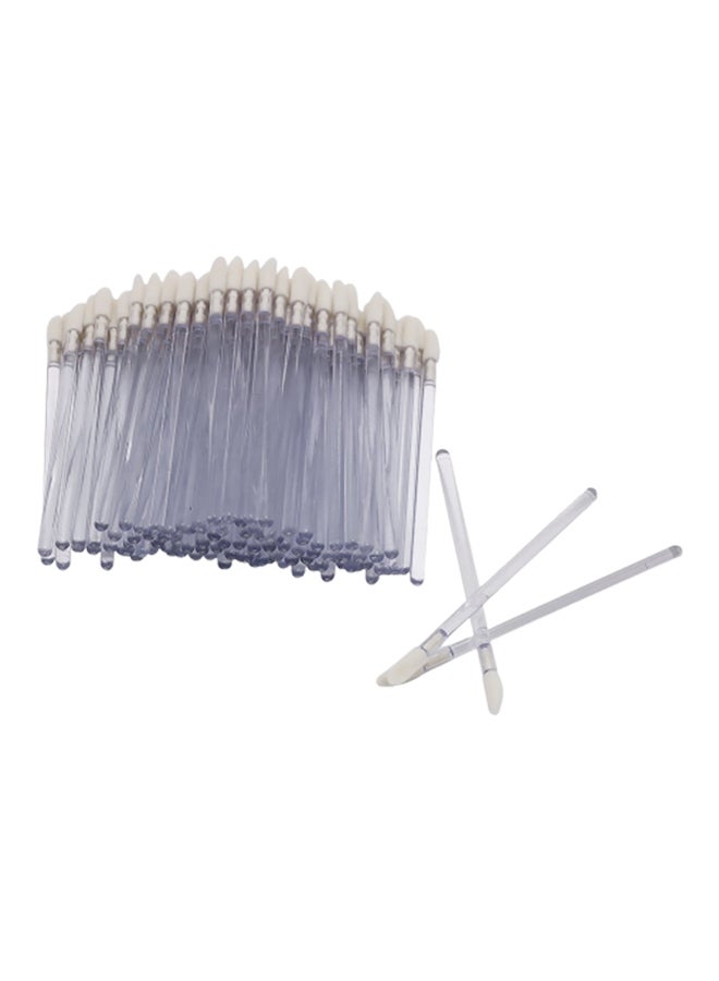 100-Piece Disposable Lipstick Apllicator Set Clear/White