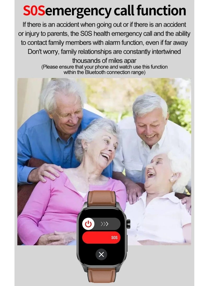 New Blood Lipids Uric Acid Blood Glucose Smart Watch ECG+PPG+HRV Heart Rate Blood Body Composition Bluetooth Call Smartwatch