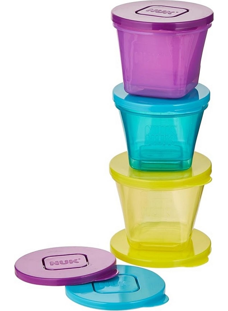Food Pots Storage Containers Assorted Colours Pack Of 6