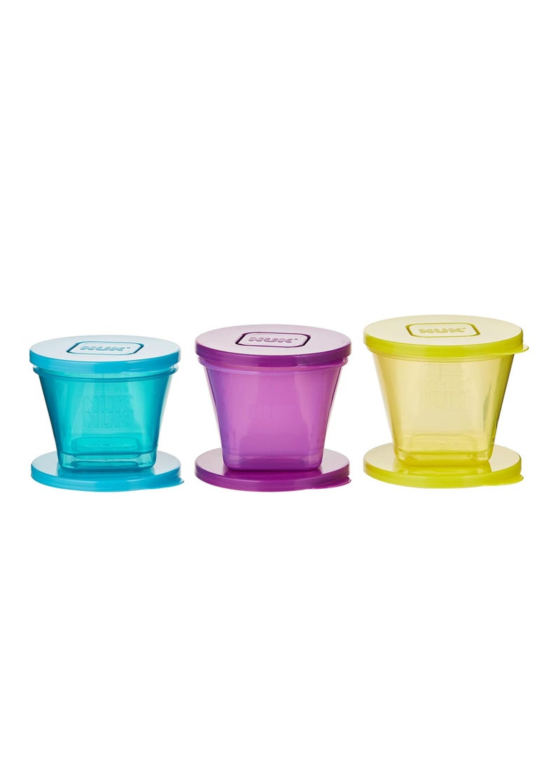 Food Pots Storage Containers Assorted Colours Pack Of 6