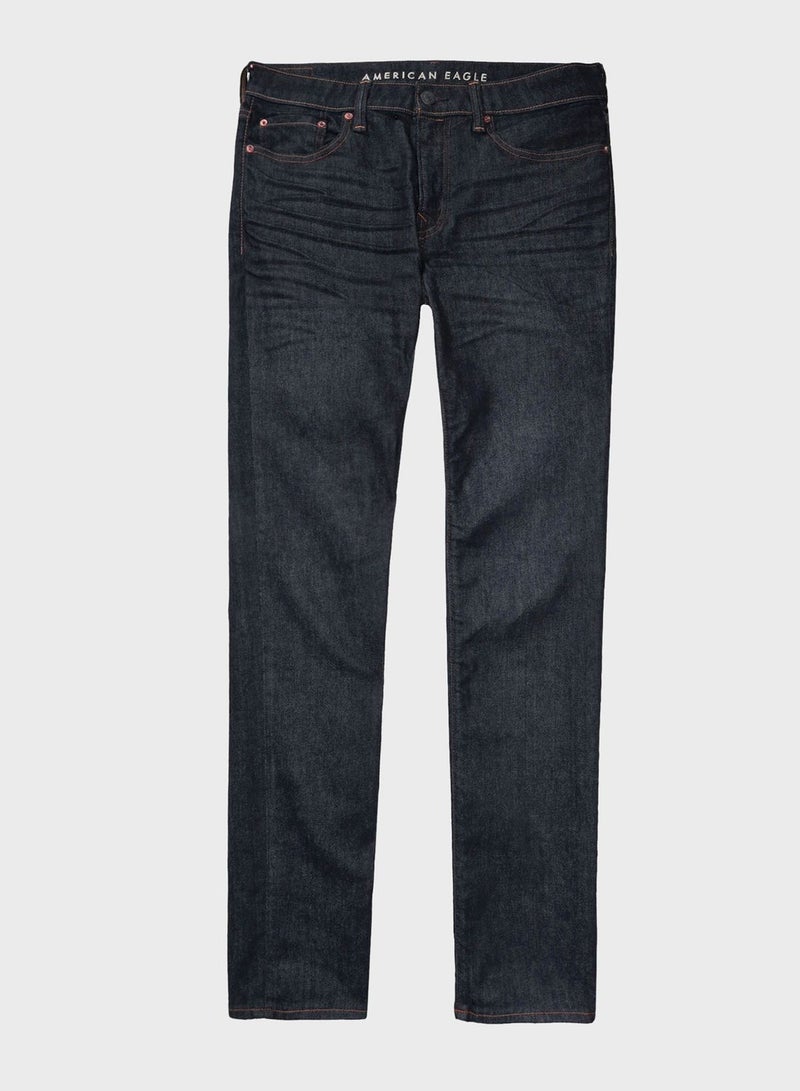 Airflex+ Mid Wash Straight Fit Jeans