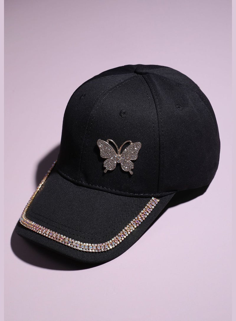 Casual Solid Polyester Baseball Cap For Women