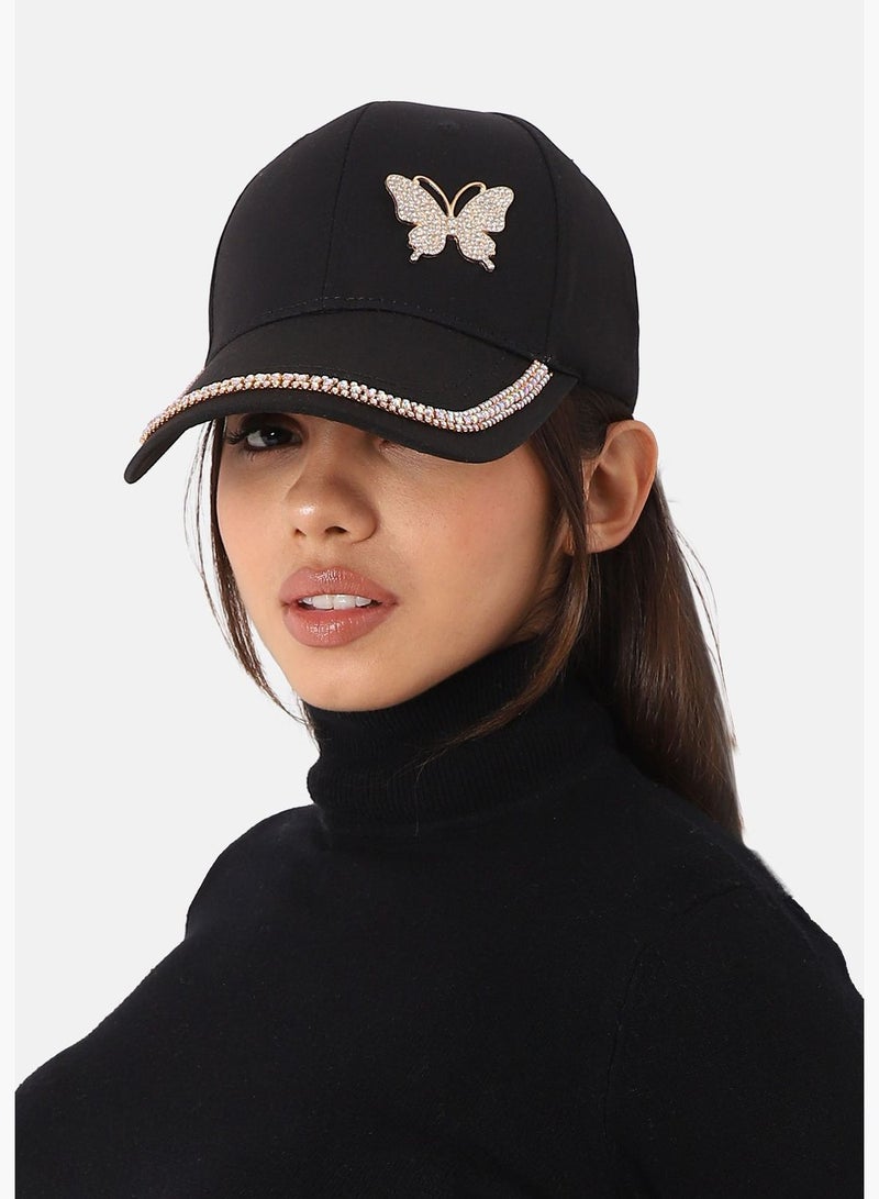 Casual Solid Polyester Baseball Cap For Women