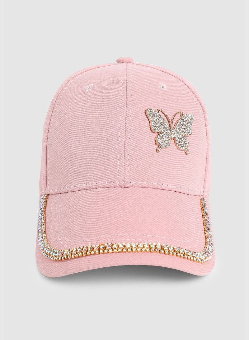 Casual Solid Polyester Baseball Cap For Women