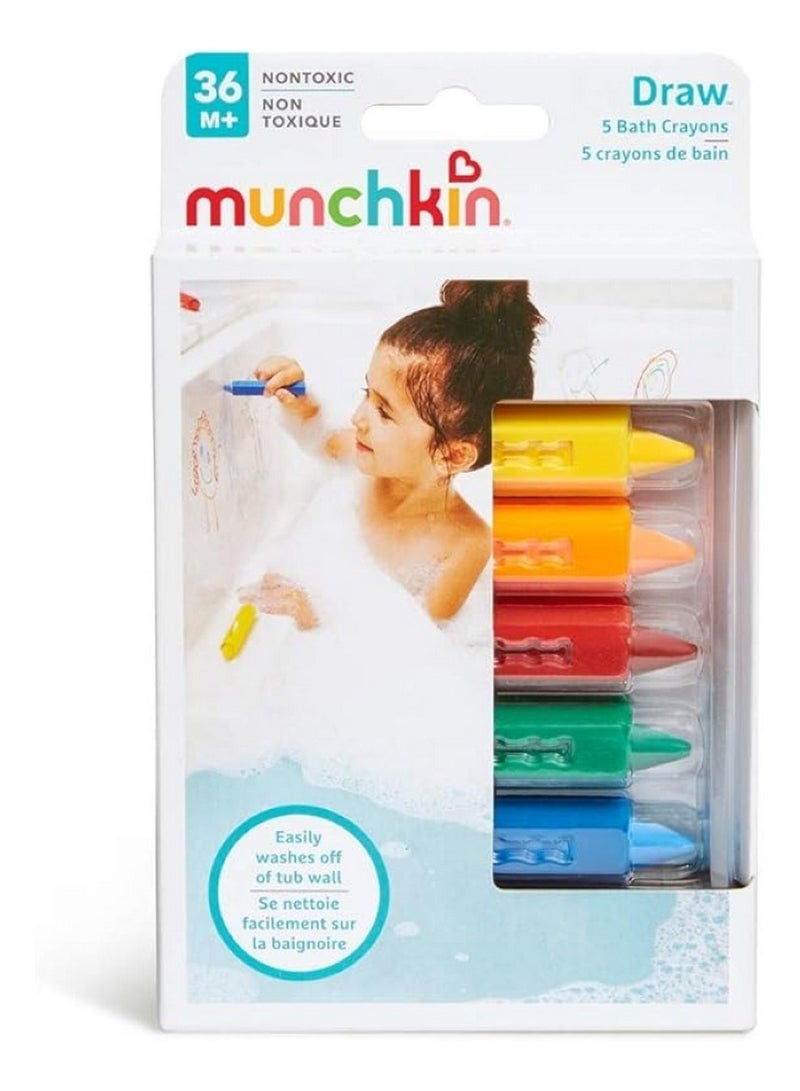 Bath Time Toy Crayons Multi Coloured Pack Of 5