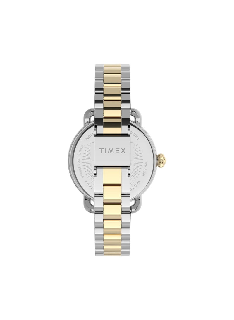Timex Brass Analog Round Face Watches For Women Classic Ladies Quartz Watches TW2U13800