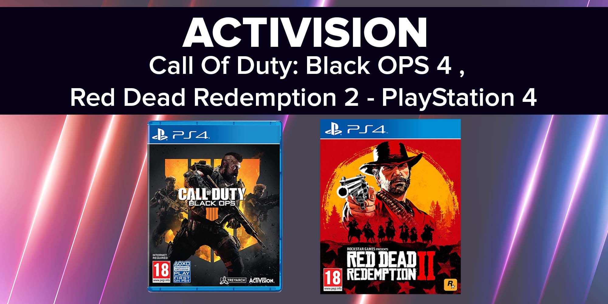 Call Of Duty: Black OPS 4  , Red Dead Redemption 2 - PlayStation 4 (PS4)