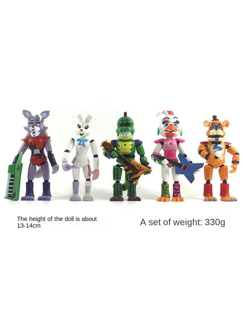5 Pcs Five Nights At Freddy's Toy Set Ideas Toys Battle Horror Game Model Ideas Toys Gifts for Adult & Kids