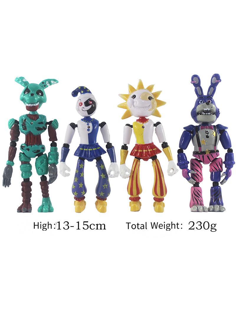 4 Pcs Five Nights At Freddy's Toy Set Ideas Toys Battle Horror Game Model Ideas Toys Gifts for Adult & Kids