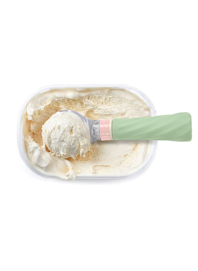 Swirl Ice Cream Spoons 4Pc Card Green