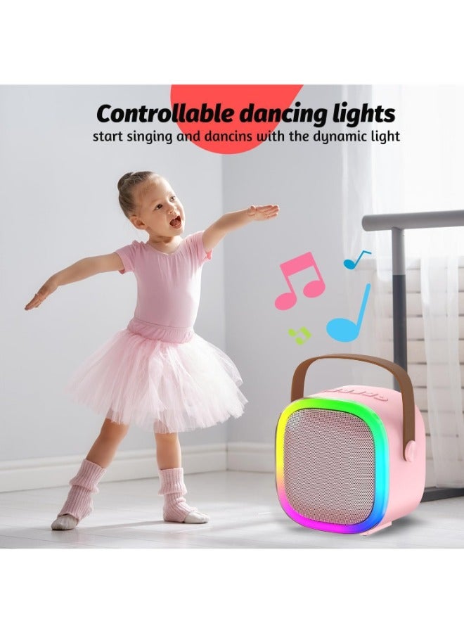 Ultimate Portable Karaoke Speaker: Bluetooth, Wireless Microphone - Perfect for Family Parties, KTV Singing - Clear Sound, LED Lights.