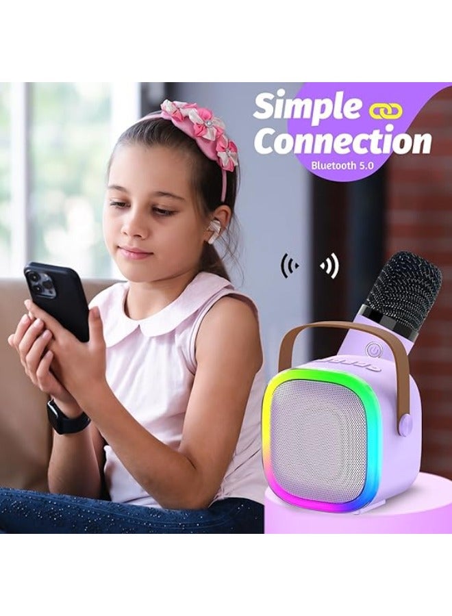 Ultimate Portable Karaoke Speaker: Bluetooth, Wireless Microphone - Perfect for Family Parties, KTV Singing - Clear Sound, LED Lights.