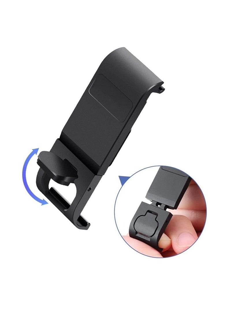 Replacement Side Door for GoPro Hero 9 Hero 10 Black, Aluminum Alloy Removable Battery Case Cover Protective Type-C Charging Port Adapter Repair Part Camera Vlog Accessories