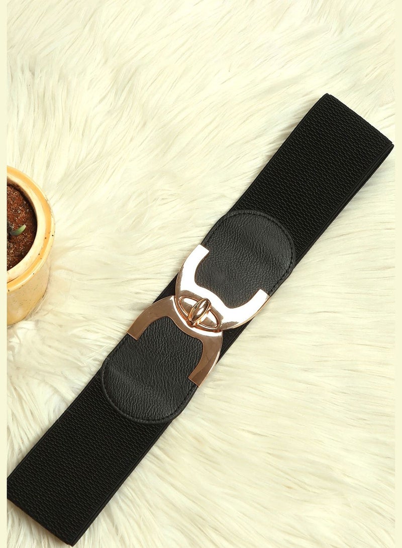 Casual Belt with Buckle Detail