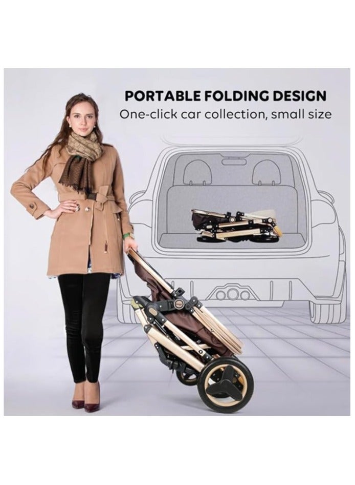 Belecoo Baby Stroller High View With Shock Absorption System