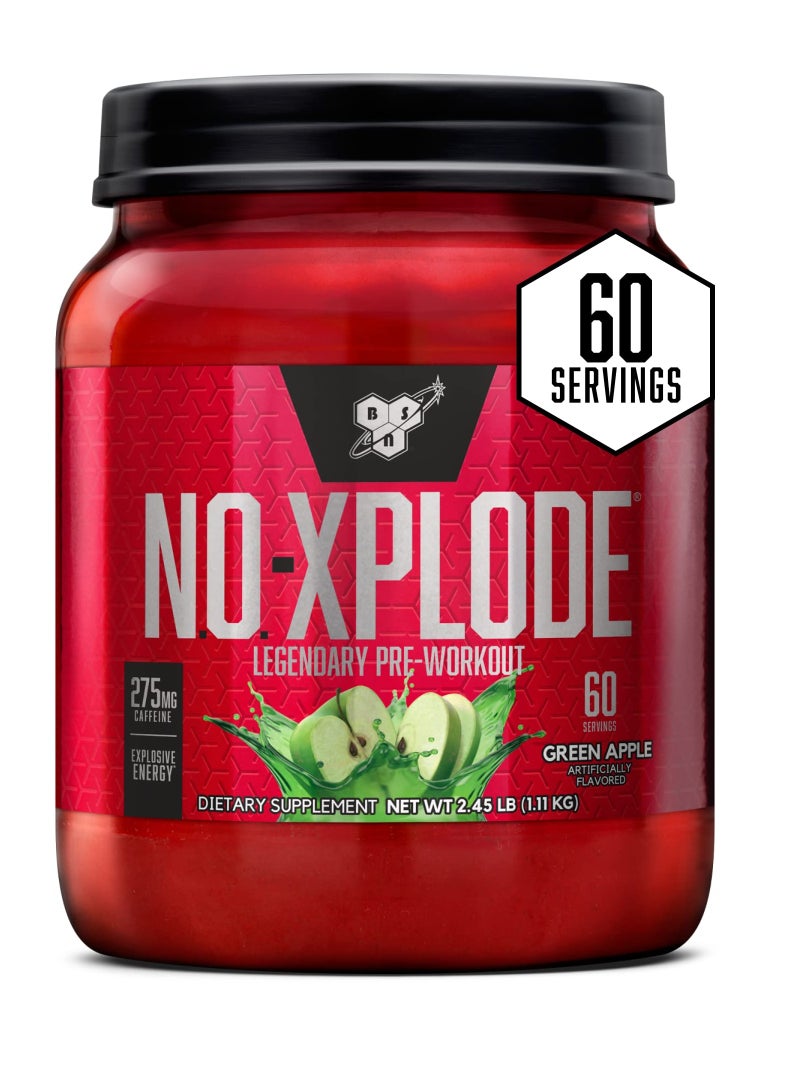 NO-Xplode,  Pre-Workout , Green Apple, 60 Servings-1.11 Kg