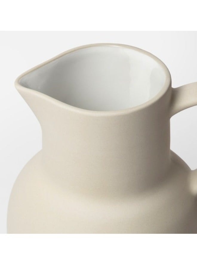 Jug, white, 0.8 l, jug with Handle, Water Pot for Living Room ，Dinning Table & Bedroom .