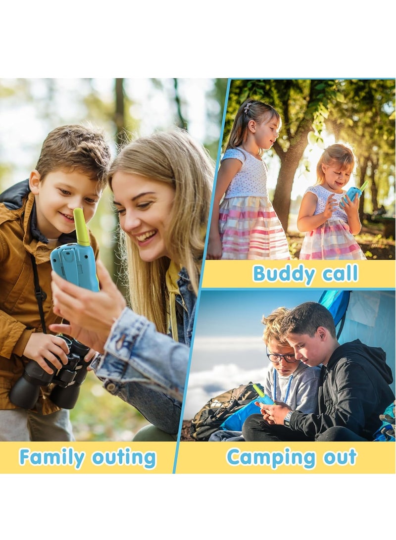 Toys for 3-12 Year Old Boys Girls, Walkie Talkies for Kids 22 Channels 2 Way Radio Toy with Backlit LCD Flashlight, 3 Miles Range for Outside, Camping, Hiking (Blue)