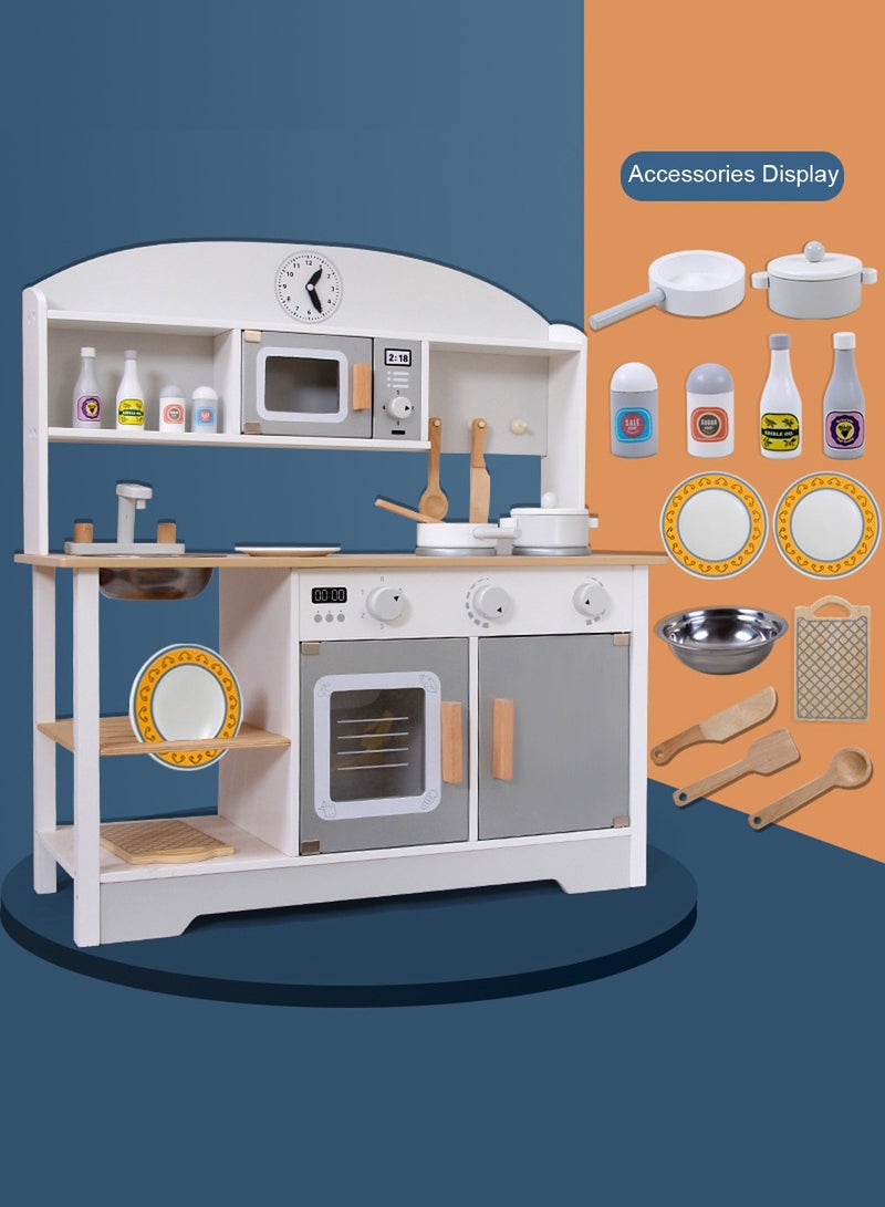 Wooden Pretend Play Kitchen Toy Set Educational, Durable & Eco-Friendly for Endless Imaginative Play