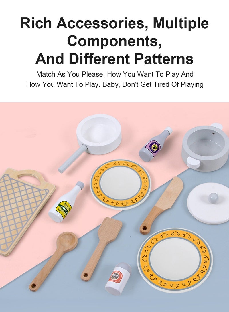 Wooden Pretend Play Kitchen Toy Set Educational, Durable & Eco-Friendly for Endless Imaginative Play