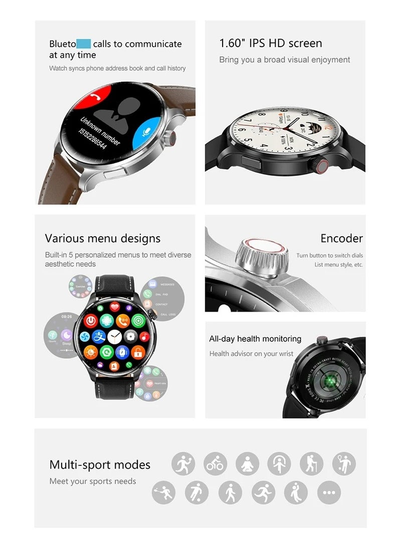M13 Business Smart Watch with Answer Call Function NFC Compass Body Temperature Monitor Fitness Tracker Smartwatch for Men