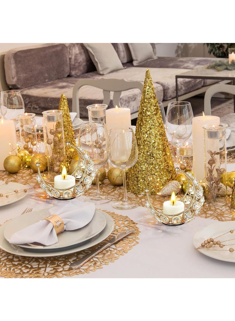 Metal Crystal Moon Home Holiday Party Decoration Rack