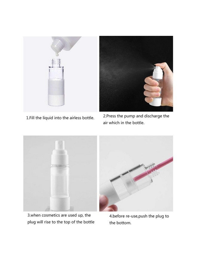 120Ml 4Oz Airless Spray Bottle Refillable Travel Container For Cosmetic Makeup Water4 Pack