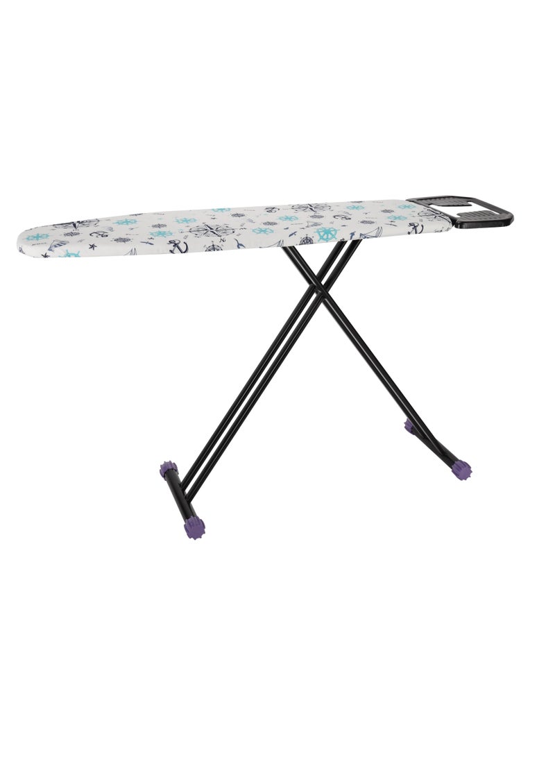 Royalford Ironing Board- RF11913| 114x33 CM, Ironing Table with Steel Frame| With Adjustable Height Mechanism| Heat Resistant Cotton Cover and Iron Rest| Perfect for Home, Apartments, Hostels, Etc.| W