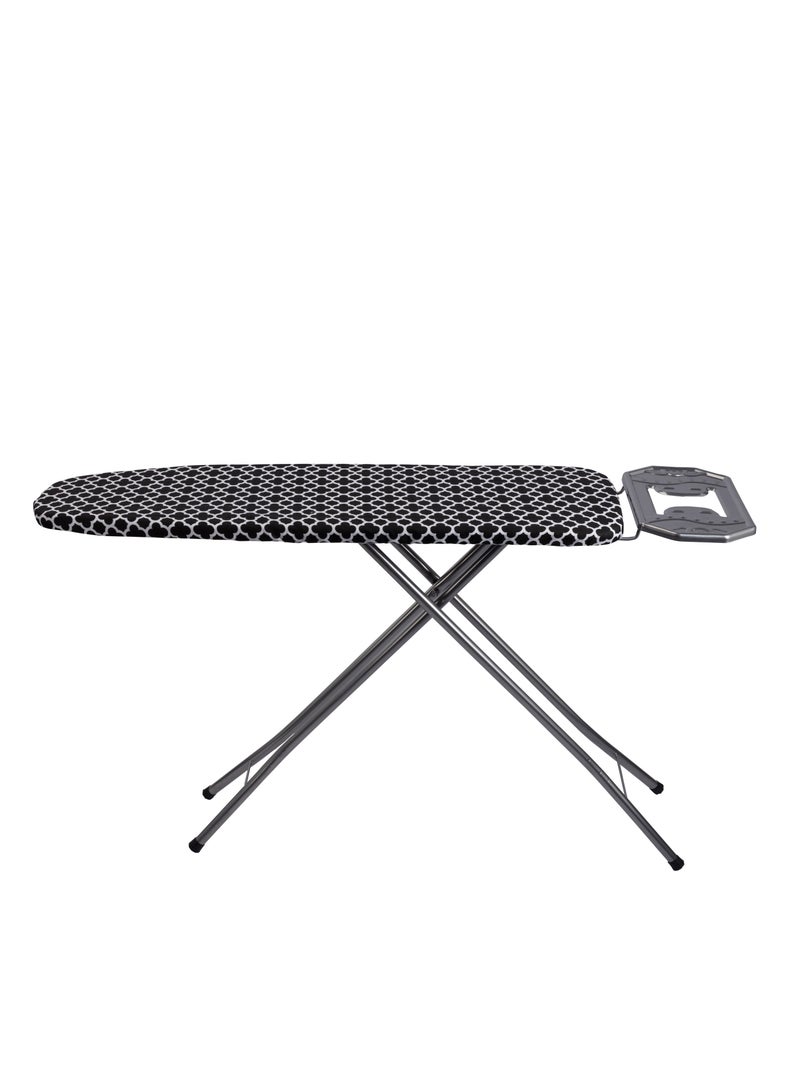 Royalford Leona Ironing Board| RF11245|Iron Table with Adjustable Height Mechanism| Heat Resistant Cotton Cover| Monoblock Metal Base - Red