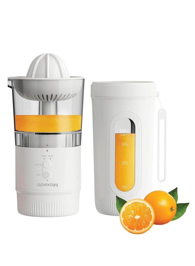 Moxedo 3 in 1 Portable Juicer Blender USB Rechargeable 4 Stainless Steel Blades BPA Free Material Mini Blender Smoothie Maker Lemon Orange Juicer