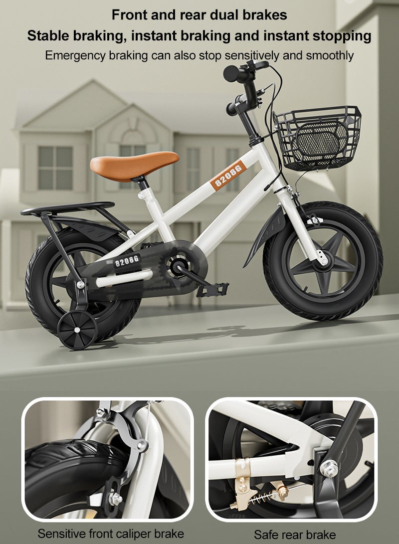 12 inch Bicycle for Kids, with Training Wheel and Adjustable Seat, Kids Bicycle for 2-8 Years Boy and Girls