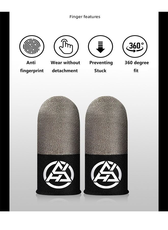 4 Pair Mobile Game Touch Screen Finger Sleeve, Super Highly Sensitive Feelers Smooth Operation Sweat Absorbing Odorless Breathable Seamless Finger Sleeve, Suitable For Pubg and Much Other Games Play