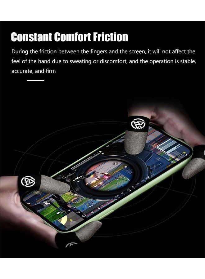 4 Pair Mobile Game Touch Screen Finger Sleeve, Super Highly Sensitive Feelers Smooth Operation Sweat Absorbing Odorless Breathable Seamless Finger Sleeve, Suitable For Pubg and Much Other Games Play