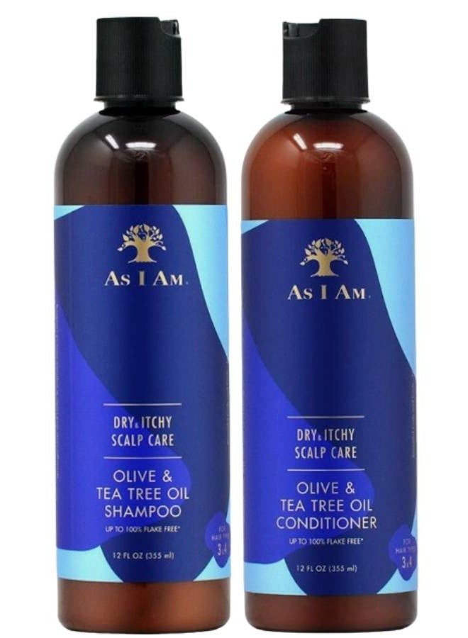 Dry And Itchy Scalp Care Olive And Tea Tree Oil Shampoo and Conditioner