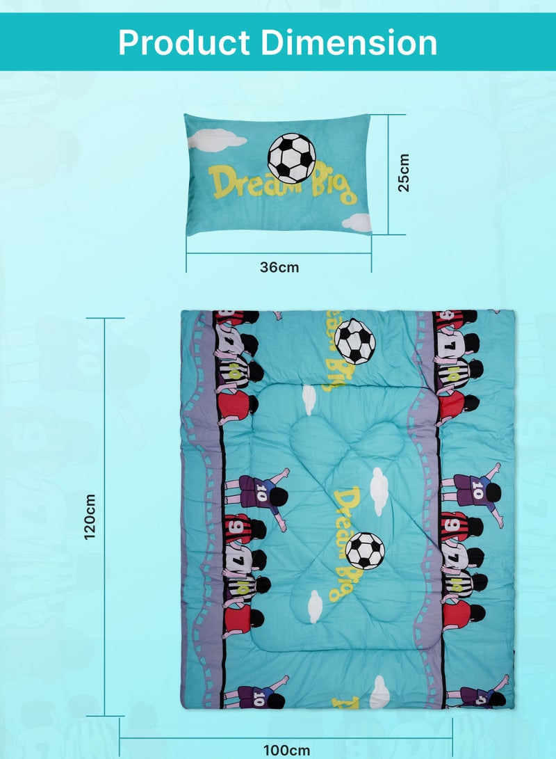 Football Print 2-Piece Comforter Set - 100x120 cm