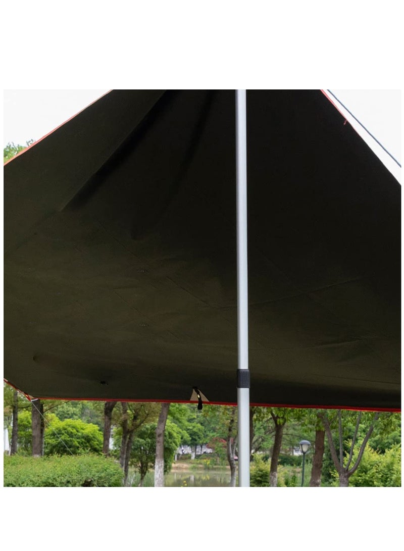 2pcs Telescopic Tent Support Rod Beach Shelter Awning Pole Thicken Aluminum Alloy Canopy Support Pole Outdoor Camping Accessories